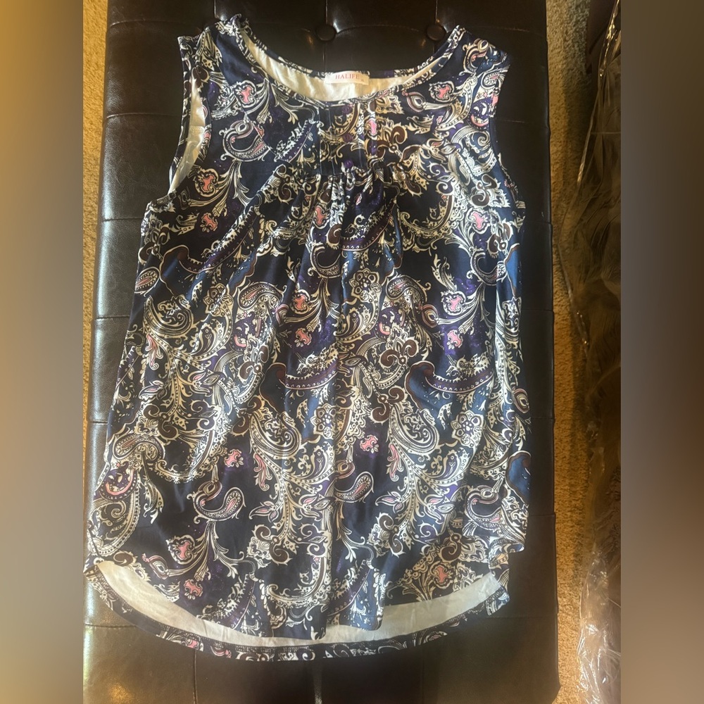 - Halife XL paisley tank blouse EUC